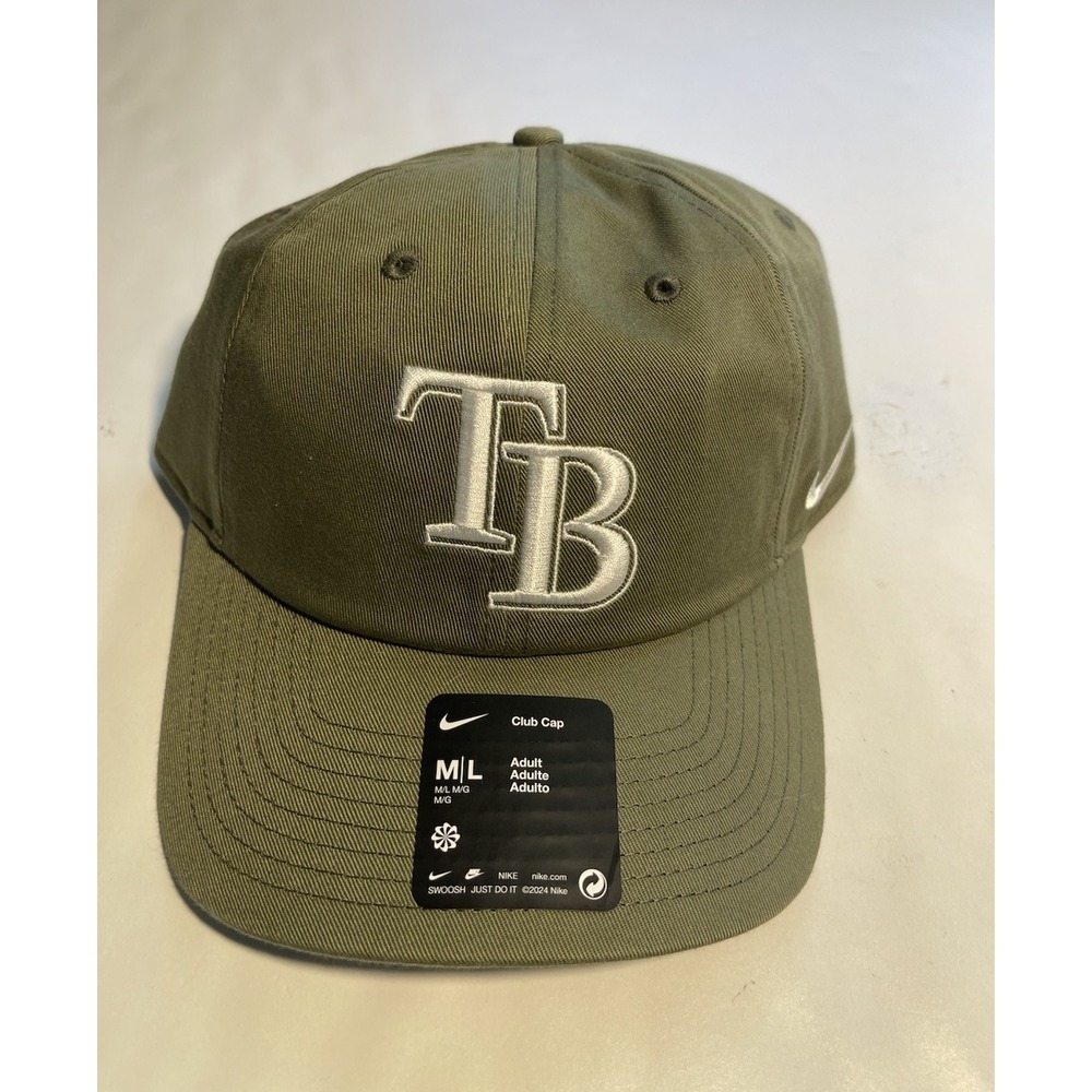 Nike Tampa Bay Rays Men's Adjustable Strap Back Baseball Hat Green Sz M/L NWT